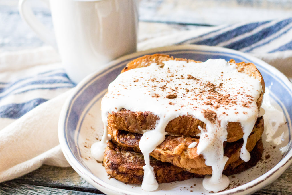 Hot Chocolate French Toast is a delicious new spin on this breakfast classic. Topped with marshmallow cream it will be your new favorite!