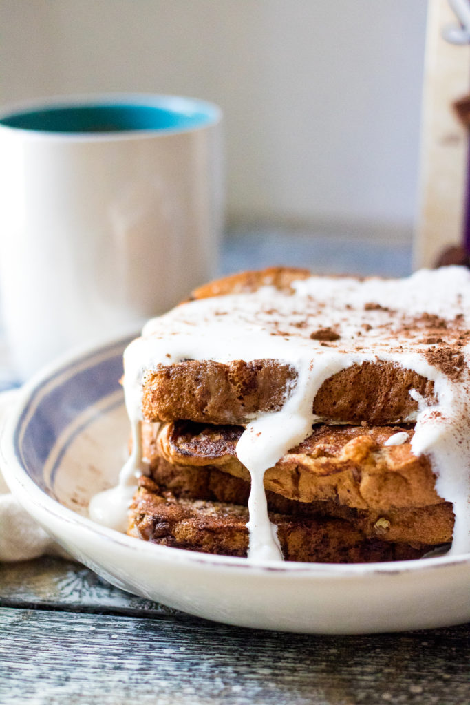 Hot Chocolate French Toast is a delicious new spin on this breakfast classic. Topped with marshmallow cream it will be your new favorite!