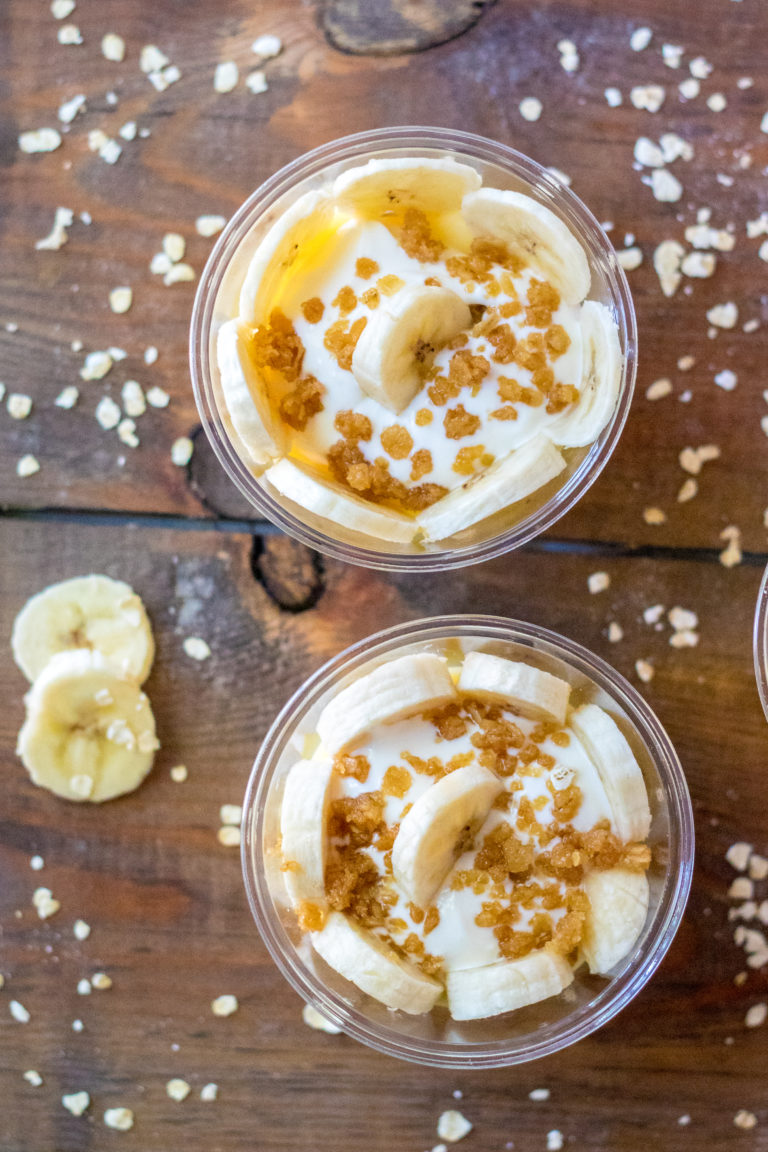 Prep for Summer with these Mini Banana Pudding Cups and stock up on some necessities like PEPCID AC® for all those Summer cookouts!