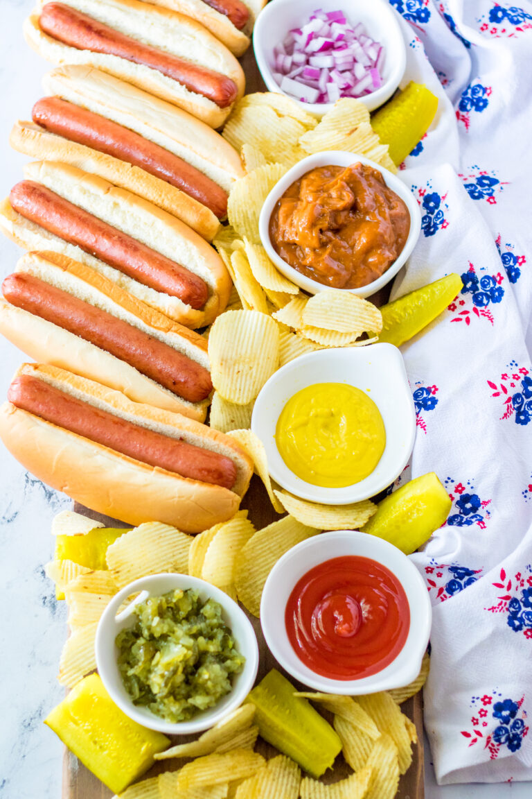 Hot Dog Charcuterie Board