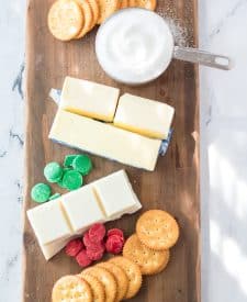 Ritz crackers, melting chocolate, butter, sugar, vanilla, salt, sprinkles