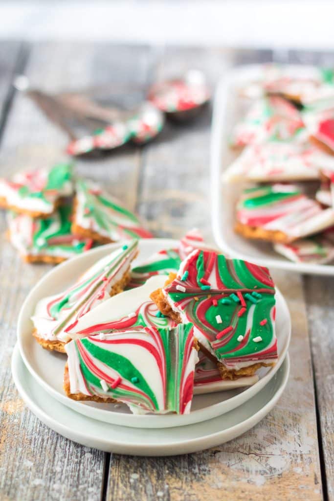 Christmas Crack Candy plated