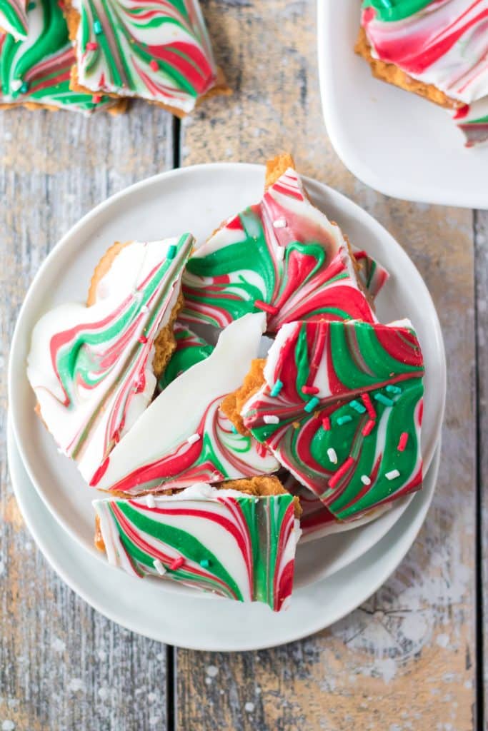 Christmas Crack Candy plated