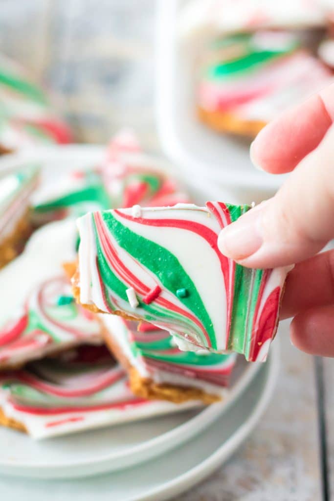 Christmas Crack Candy plated