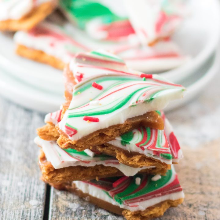 Christmas Crack Candy plated