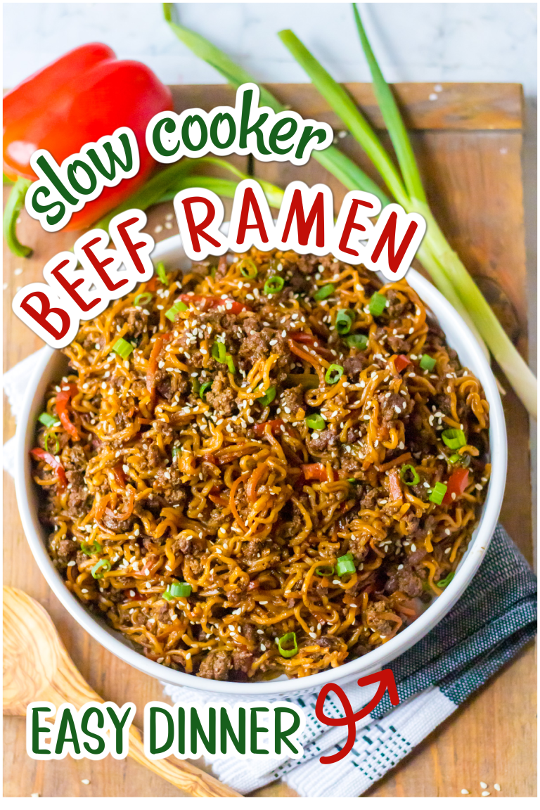 Slow Cooker Beef Ramen - Life With The Crust Cut Off