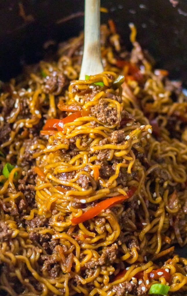 Slow Cooker Beef Ramen - Life With The Crust Cut Off