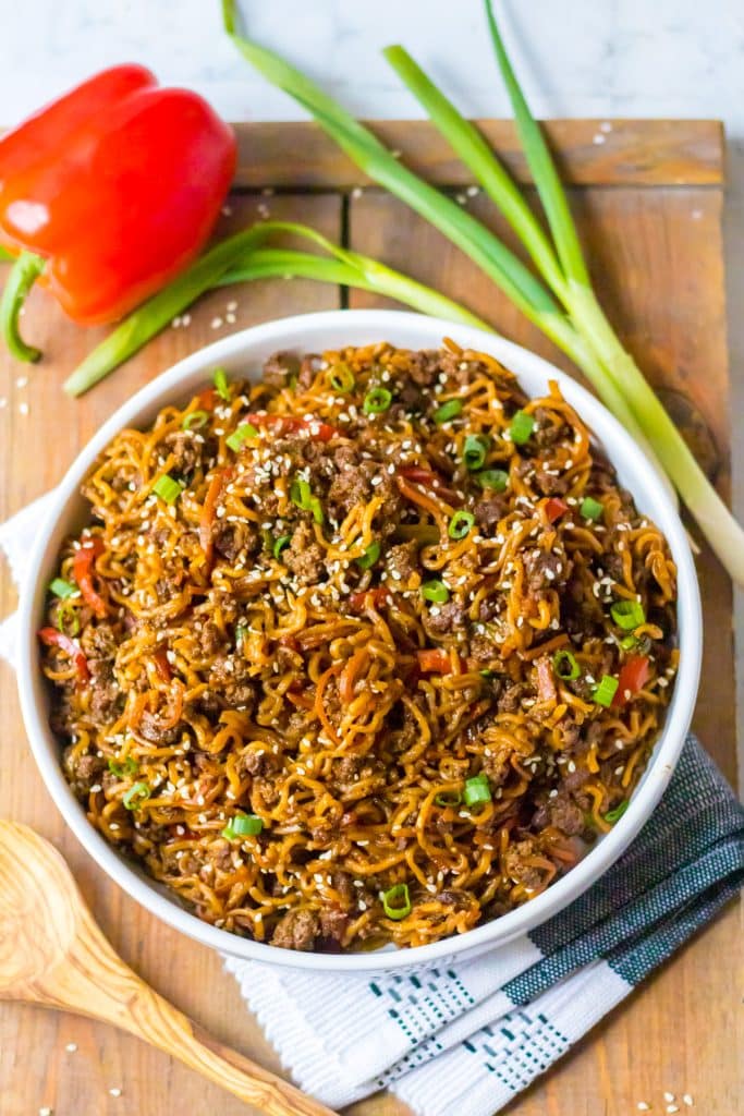 Slow Cooker Beef Ramen - Life With The Crust Cut Off