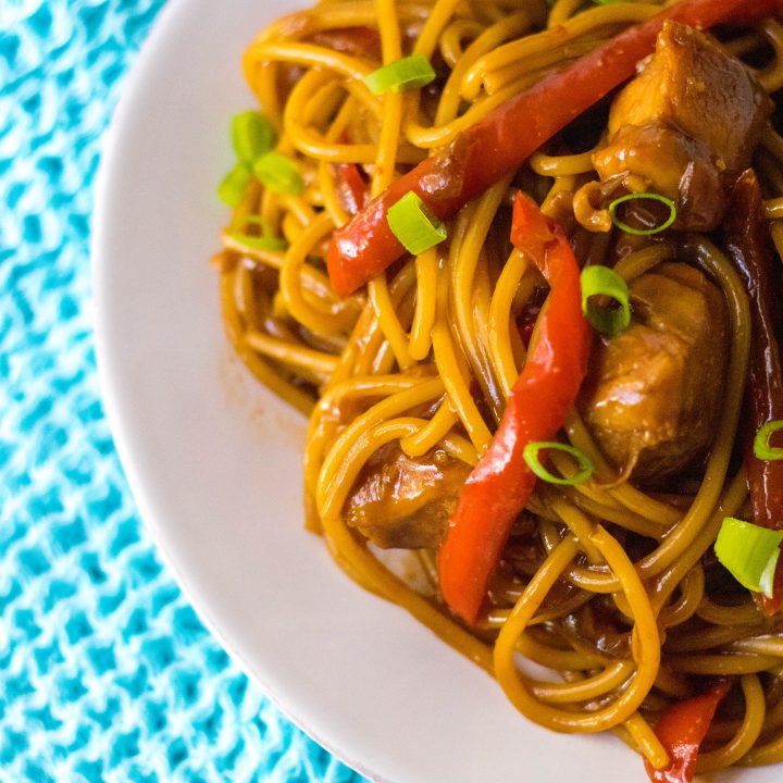 Slow Cooker Honey Garlic Chicken and Noodles