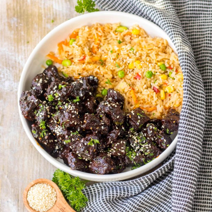 Slow Cooker Honey Garlic Steak Bites