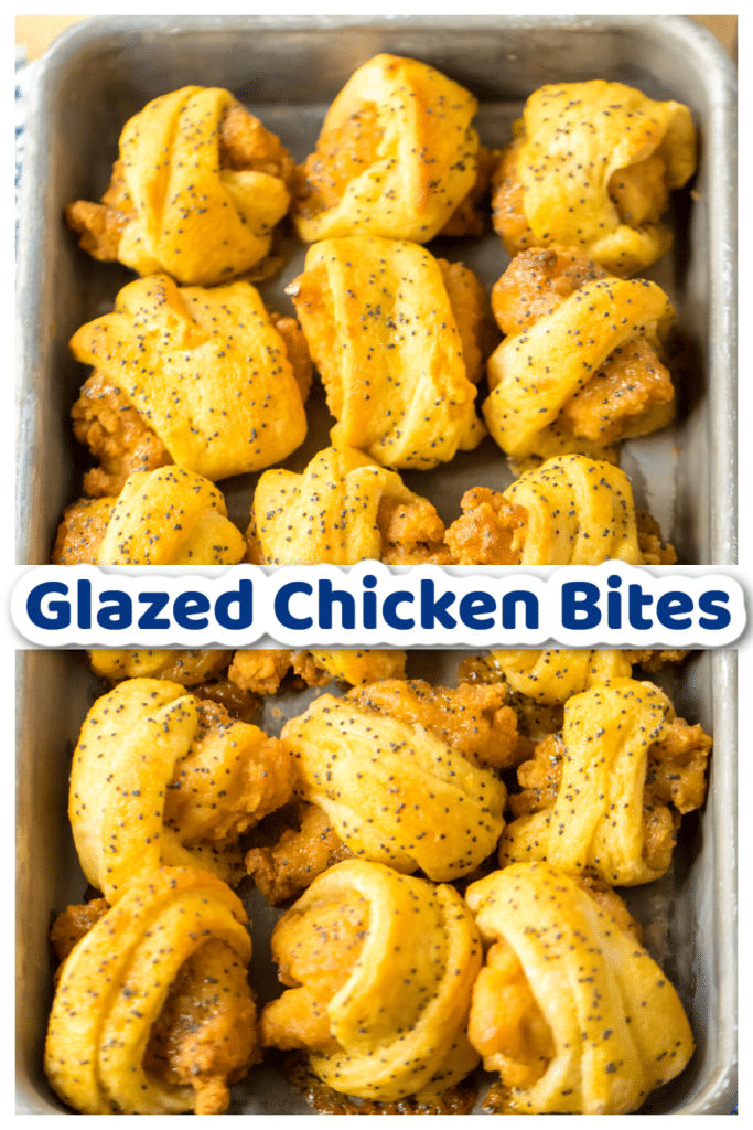 Glazed Chicken Bites Pinterest Pin