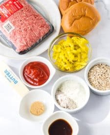 Slow Cooker Mississippi Sloppy Joes ingredients