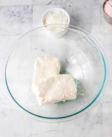 Bunny Butt Funfetti Dip cream cheese in a bowl