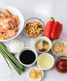 Slow Cooker Cashew Chicken ingredient shot