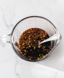 Slow Cooker Chicken Lo Mein sauce in a bowl