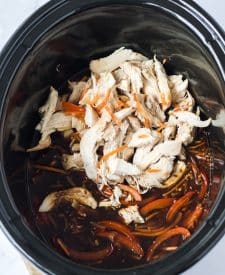 Slow Cooker Chicken Lo Mein in slow cooker