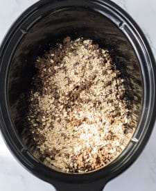 Slow Cooker Mississippi Sloppy Joes in slow cooker with oatmeal