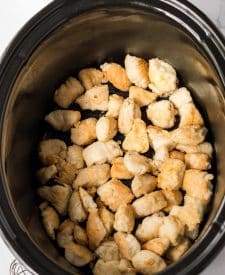Slow Cooker Orange Chicken in the slow cooker before sauce
