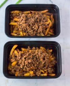 Copycat Taco Bell Nacho Supreme Fries fries and meat