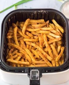 Copycat Taco Bell Nacho Supreme Fries fries in air fryer
