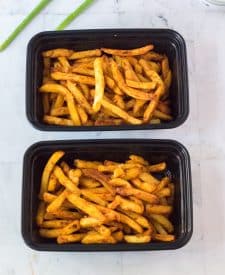 Copycat Taco Bell Nacho Supreme Fries just fries in container