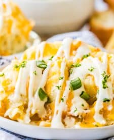 close up of Crack Chicken Stuffed Shells