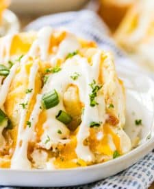 close up of Crack Chicken Stuffed Shells