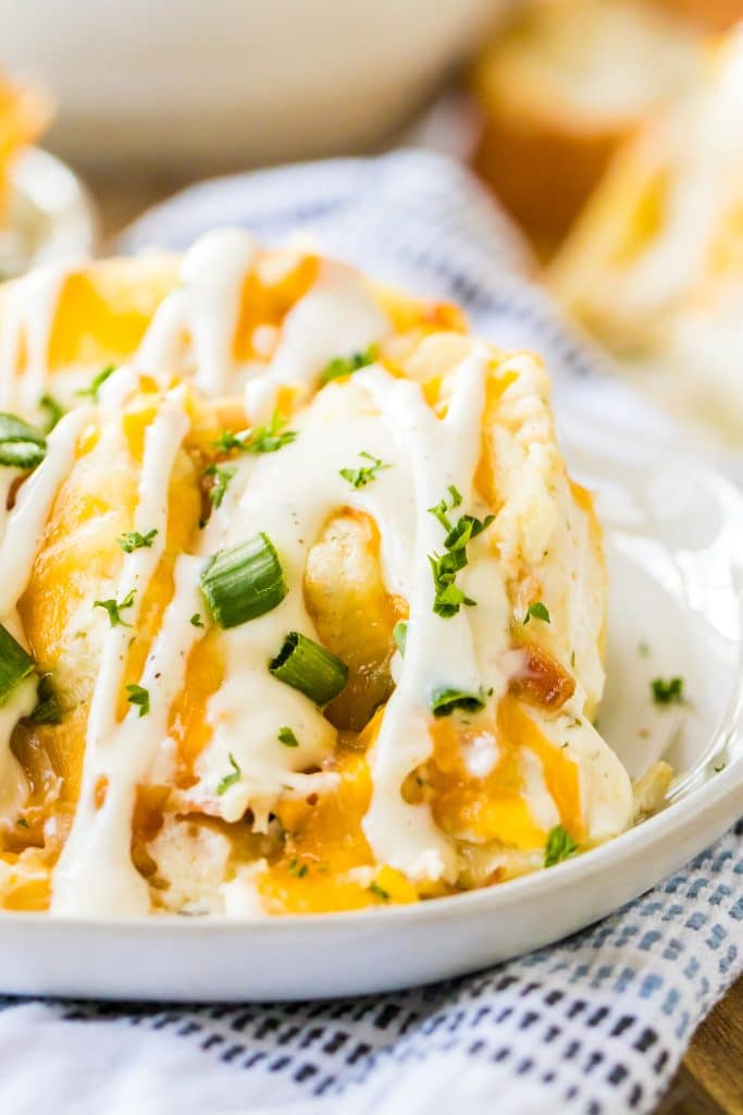 close up of Crack Chicken Stuffed Shells