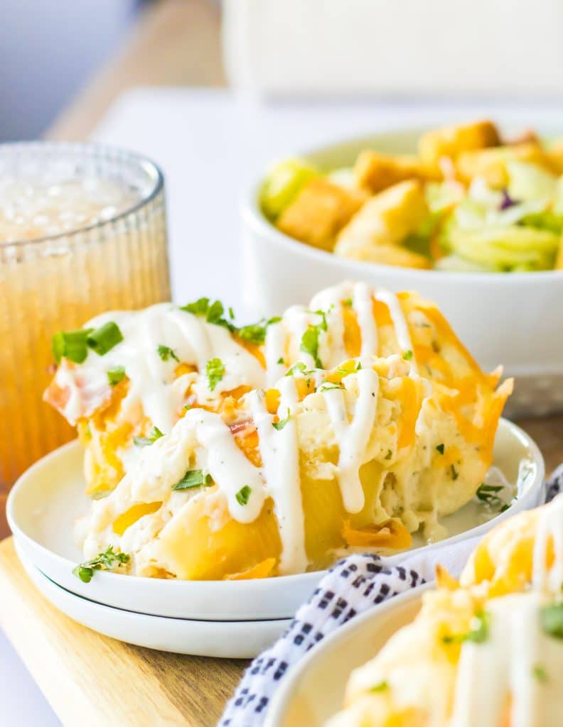 Crack Chicken Stuffed Shells on plate