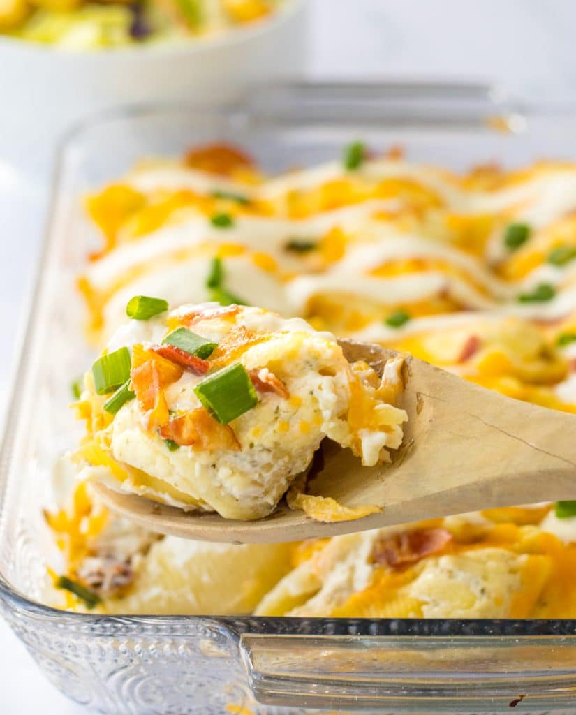 Crack Chicken Stuffed Shells in spoon