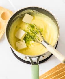 Key Lime Icebox Cake custard ingredients in cake