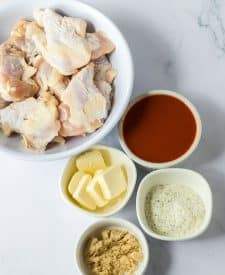 Slow Cooker Buffalo Ranch Chicken Wings ingredient shot