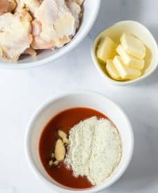 Slow Cooker Buffalo Ranch Chicken Wings sauce ingredients