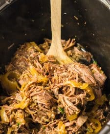 Slow Cooker Gyros in the slow cooker