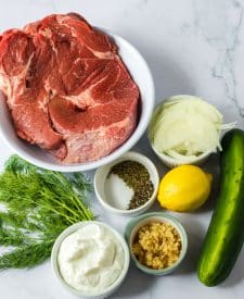 Slow Cooker Gyros ingredient shot