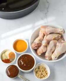 Slow Cooker Honey BBQ Drumsticks ingredient shot