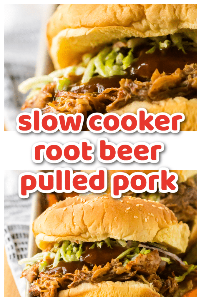 Slow Cooker Root Beer Pulled Pork pinterest pin