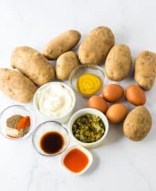Deviled Egg Potato Salad ingredients