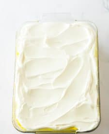 No Bake Banana Split Lush whipped cream layer