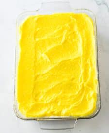 No Bake Banana Split Lush banana layer in pan