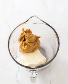 Peanut Butter Cup Icebox Cake peanut butter layer in bowl