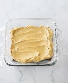 Peanut Butter Cup Icebox Cake with peanut butter layer