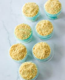 Sand Bucket Dessert with cookie crumbs