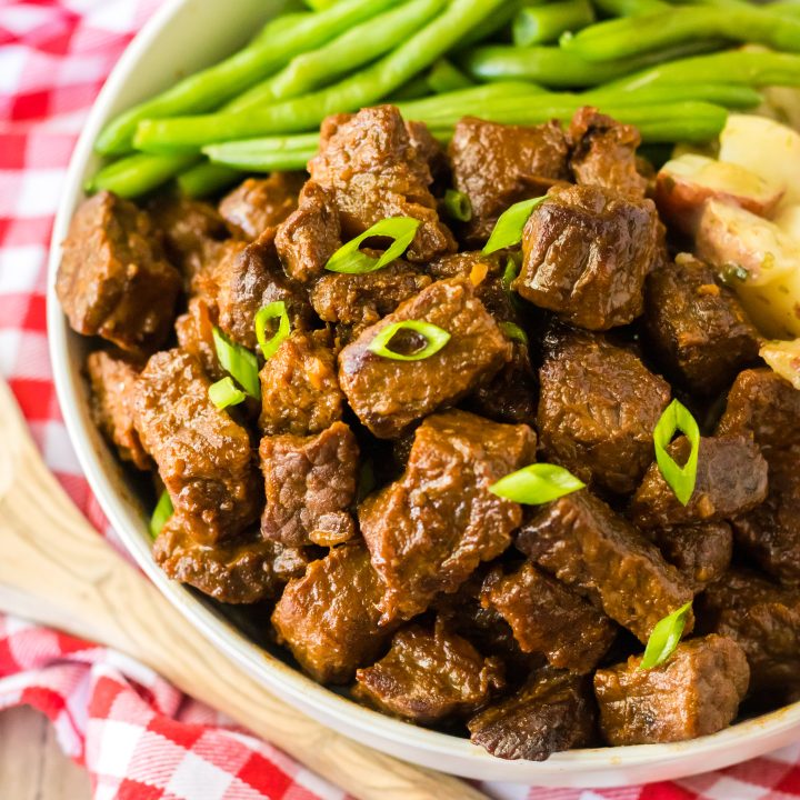 Slow Cooker Honey Bourbon Steak Bites