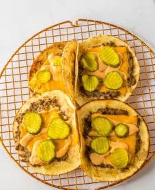 Big Mac Smash Tacos with cheese and pickles