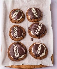 Hostess Cupcake Cookies on tray