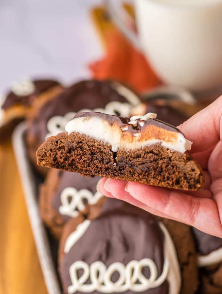 Hostess Cupcake Cookies in hand