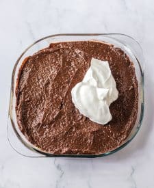 No Bake Butterfinger Lush chocolate layer