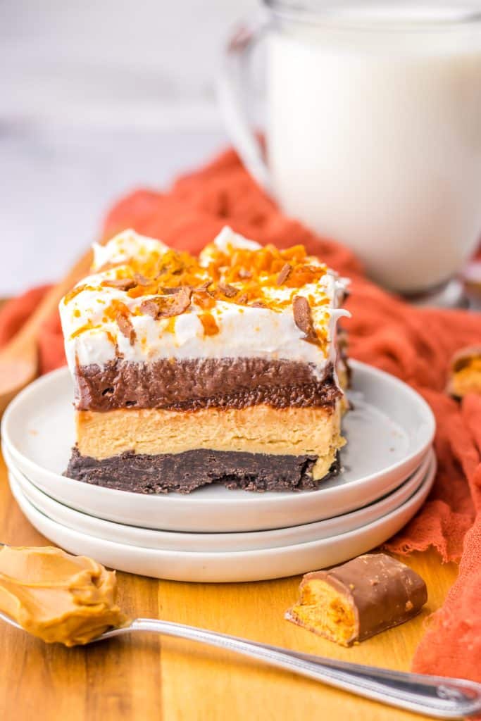 No Bake Butterfinger Lush plated