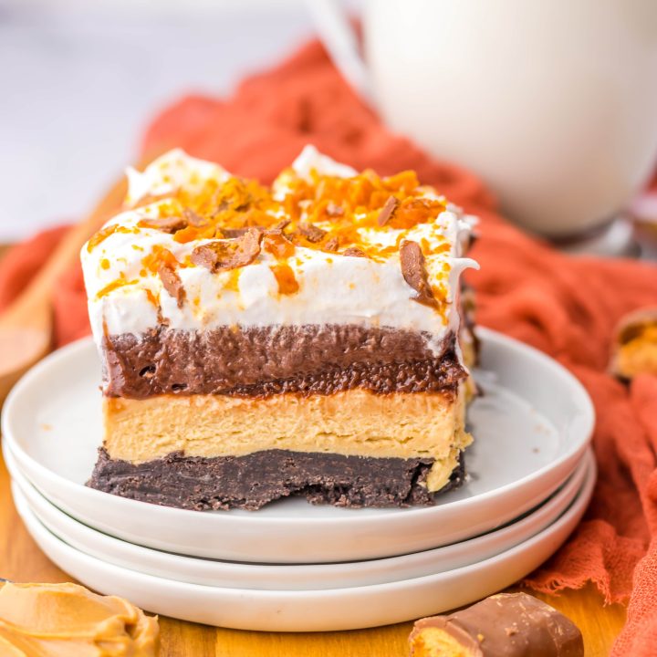 No Bake Butterfinger Lush plated